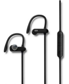 Qoltec Sports in-ear headphones wireless BT4.2 | microphone | Super bass | Black