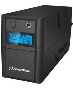 Power Walker UPS LINE-INTERACTIVE 650VA, 2X SCHUKO, RJ11 IN/OUT, USB, LCD