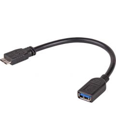 Akyga Cable adapter 15cm OTG USB-AF 3.0 / microUSB-BM 3.0 AK-AD-30