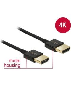 Delock Cable High Speed HDMI with Ethernet A male > A male 3D 4K 1.5m Slim