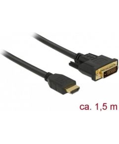 Delock HDMI to DVI-D 24+1 cable bidirectional 1.5 m black