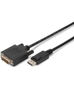 Assmann Cable Displayport w/interlock 1080p 60Hz FHD Type DP/DVI-D (24+1) M/M black 3m