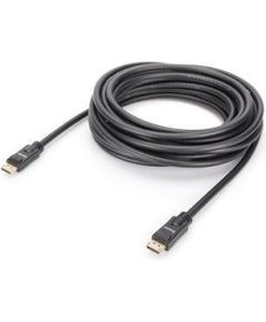 Assmann Cable DisplayPort 4K 60Hz UHD Type DP/DP M/M with amplifier interlock, black 10m