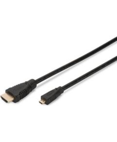 ASSMANN HDMI 1.4 HighSpeed w/Ethernetem Cable HDMI A M (plug)/microHDMI D 1m