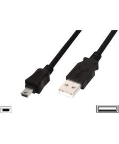 ASSMANN USB 2.0 HighSpeed  Cable USB A M (plug)/miniUSB B(5pin) M (plug)1m black