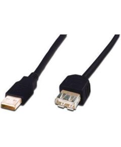 ASSMANN USB 2.0 HighSpeed Extension cable USB A M (plug)/USB A F (jack) 5m black