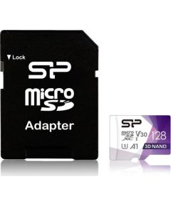 Silicon Power memory card Superior Pro Micro SDXC 128GB UHS-I U3 V30 +adapter