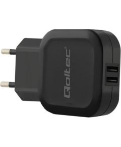 Qoltec AC adapter | 17W | 5V | 3.4A | 2xUSB