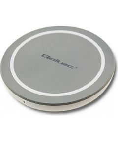 Qoltec Induction Wireless Charger RING | Qualcomm QuickCharge 3.0 | 10W | grey