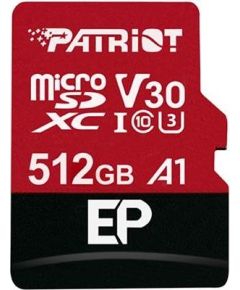 Patriot EP Series 512GB MICRO SDXC V30, up to 100MB/s