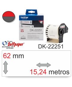 BROTHER DK22251 Papīra uzlīmju lente 62mm*15.24m