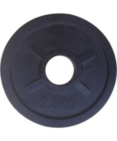 2.5kg svaru disks melns gumijots ø50mm WP006