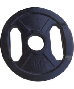 5kg svaru disks melns gumijots ø50mm WP006