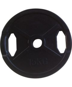 15kg svaru disks melns gumijots ø50mm WP006