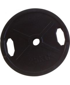 25kg svaru disks melns gumijots ø50mm WP006