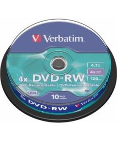 Matricas DVD-RW SERL Verbatim 4.7GB 4x 10 Pack Spindle