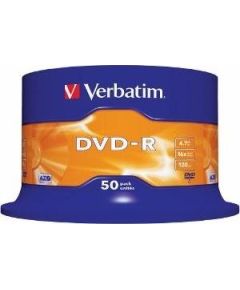 DVD-R Verbatim [ 50pcs, 4.7GB, 16x, spindle, matte silver ]