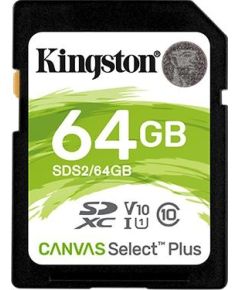 Kingston Canvas Select Plus 64GB SDHC Class 10