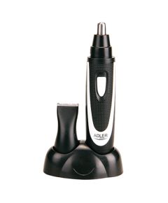 Adler AD 2822 Hair clipper + trimmer, 18 hair clipping lengths, Thinning out function, Stainless steel blades, Black Adler Adler AD 2822  Hair clipper + trimmer, Cordless, Rechargeable, Base station, High-quality, built-in NiMH battery, Operating time 45 