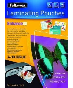 LAMINATOR POUCH ADHESIVE BACK/A4 80 100PCS 5302202 FELLOWES
