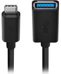 Belkin ADAPTER, USB 3.0, TYPE C-USB A,5GBPS,1.5A,BLACK