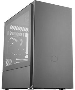 Cooler Master Silencio S400 with Steel side panel Black,  Mini ITX, Micro ATX, Power supply included Yes