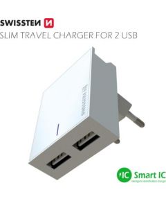 Swissten Premium Зарядное устройство USB 3А / 15W Белое
