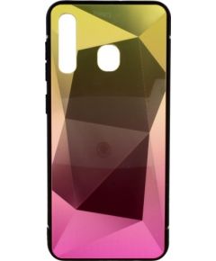 Mocco Stone Ombre Back Case Silikona Apvalks Ar Krāsu Gradientu Priekš Samsung A705 Galaxy A70 Dzeltens - Rozā
