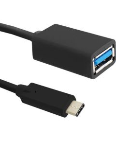 Qoltec Cable USB 3.1 type C male | USB 3.0 A female | 0.2m