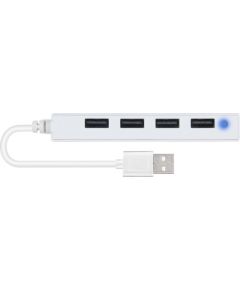 Speedlink USB sadalītājs Snappy Slim 4-port USB 2.0 Passive, balts (SL-140000-WE)