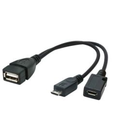 Gembird cable USB OTG AF to micro BM + micro BF, 0,15 m