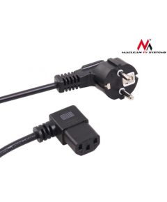 Maclean MCTV-802 Angled power cable 3 pin 1,5M plug EU