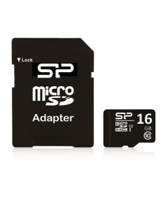 Silicon Power 16 GB, MicroSDHC, Flash memory class 10, SD adapter