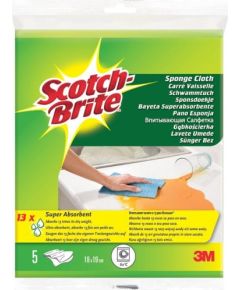 Mitrās lupatiņas 3M Scotch-Brite ar izmēru 18 x 19 cm, 5 gab./iepak.
