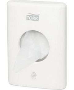 Sanitāro maisu turētājs TORK B5, 100 x 36 x 140 mm, baltā krāsā