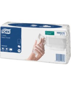 Roku dvieļi TORK C-fold, 2 sl., 120 salvetes, 27.5 x 24 cm, nebalināti