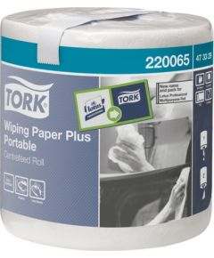 Papīra dvieļi TORK Plus Portable, 2 sl., 400 lapas rullī, 23.3 x 19.3 cm, 93 m, baltā krāsā