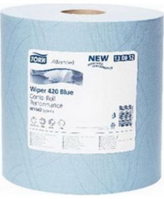 Industriālais papīrs TORK Advanced 420 W1/W2, 2 sl., 750 lapas rullī, 23.5 cm x 255 m, zilā krāsā