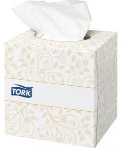 Kosmētiskās salvetes TORK EXTRA SOFT, 2 sl., 100 salvetes, 21 x 20 cm, kubs, baltā krāsā (140278)