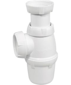 Wirquin &amp;izlietnes sifons, 1½, x 40 mm, bez noteces, plastmasa, balts