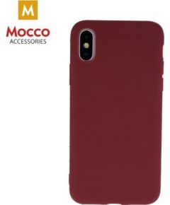 Mocco Ultra Slim Soft Matte 0.3 mm Matēts Silikona Apvalks Priekš Apple iPhone 11 Pro Max Tumši Sarkans