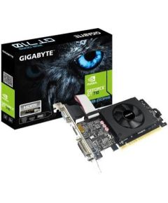 Graphics Card|GIGABYTE|NVIDIA GeForce GT 710|2 GB|64 bit|PCIE 2.0 8x|GDDR5|Memory 5010 MHz|GPU 954 MHz|Single Slot Fansink|1x15pin D-sub|1xDVI|1xHDMI|GV-N710D5-2GIL