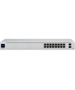 Switch|UBIQUITI|USW-16-POE|Type L2|Desktop/pedestal|Rack|16x10Base-T / 100Base-TX / 1000Base-T|2xSFP|PoE ports 16|18 Watts|USW-16-POE