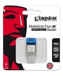 Karšu lasītājs Kingston Mobilite Duo 3C USB 3.1 + Type C