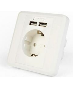 POWER SOCKET OUTLET W/2USB/EG-ACU2A2-01 GEMBIRD