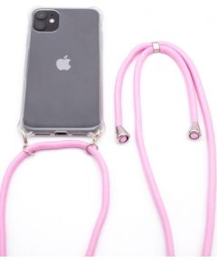 Evelatus iPhone Xs MAX Case with rope Pink  Transparent