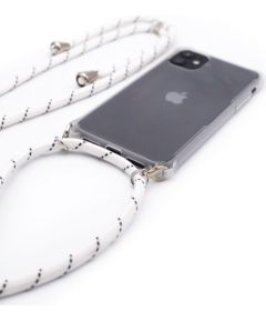 Evelatus iPhone X/XS Case with rope White Stripes  Transparent