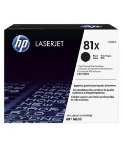 Hewlett-packard HP 81X High Yield Black Original LaserJet M605/M606 Toner Cartridge (~25,000 pages) / CF281X