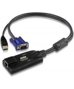 Aten USB VGA KVM Adapter 1 x RJ-45 Female, 1 x USB Male, 1 x HDB-15 Male