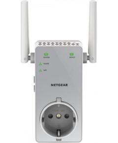 Netgear Extender EX3800-100PES  802.11ac, 2.4GHz/5GHz, 300+450 Mbit/s, 10/100 Mbit/s, Ethernet LAN (RJ-45) ports 1, Antenna type 2xExternal, Wall-plug, pass-thru